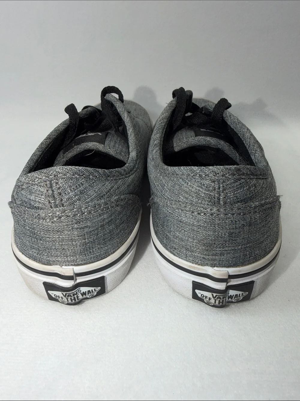 Vans Heathered Gray Canvas Sneakers Low-Top Shoes